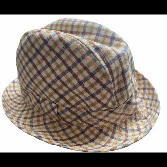 Trilby hat, in blue, grey, maroon,tan Sz. US 7 - Picture 2 of 5